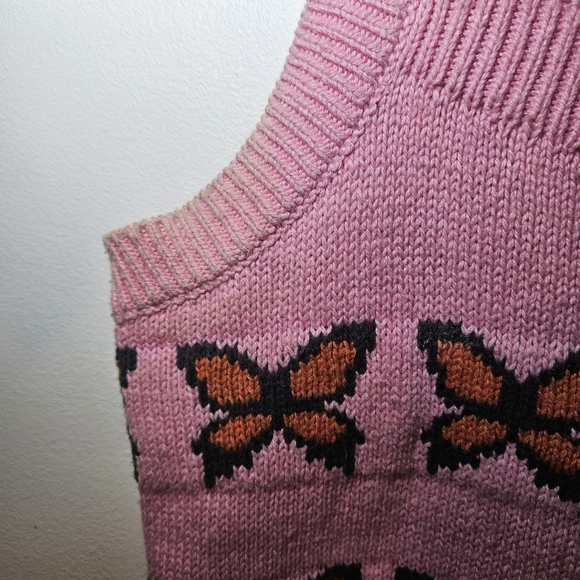 Pink Butterfly Knit Levi's Tank Top - Picture 2 of 8